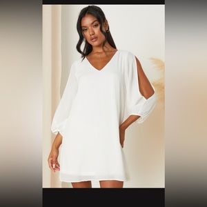 Lulus Shifting Dears Ivory Long Sleeve Dress